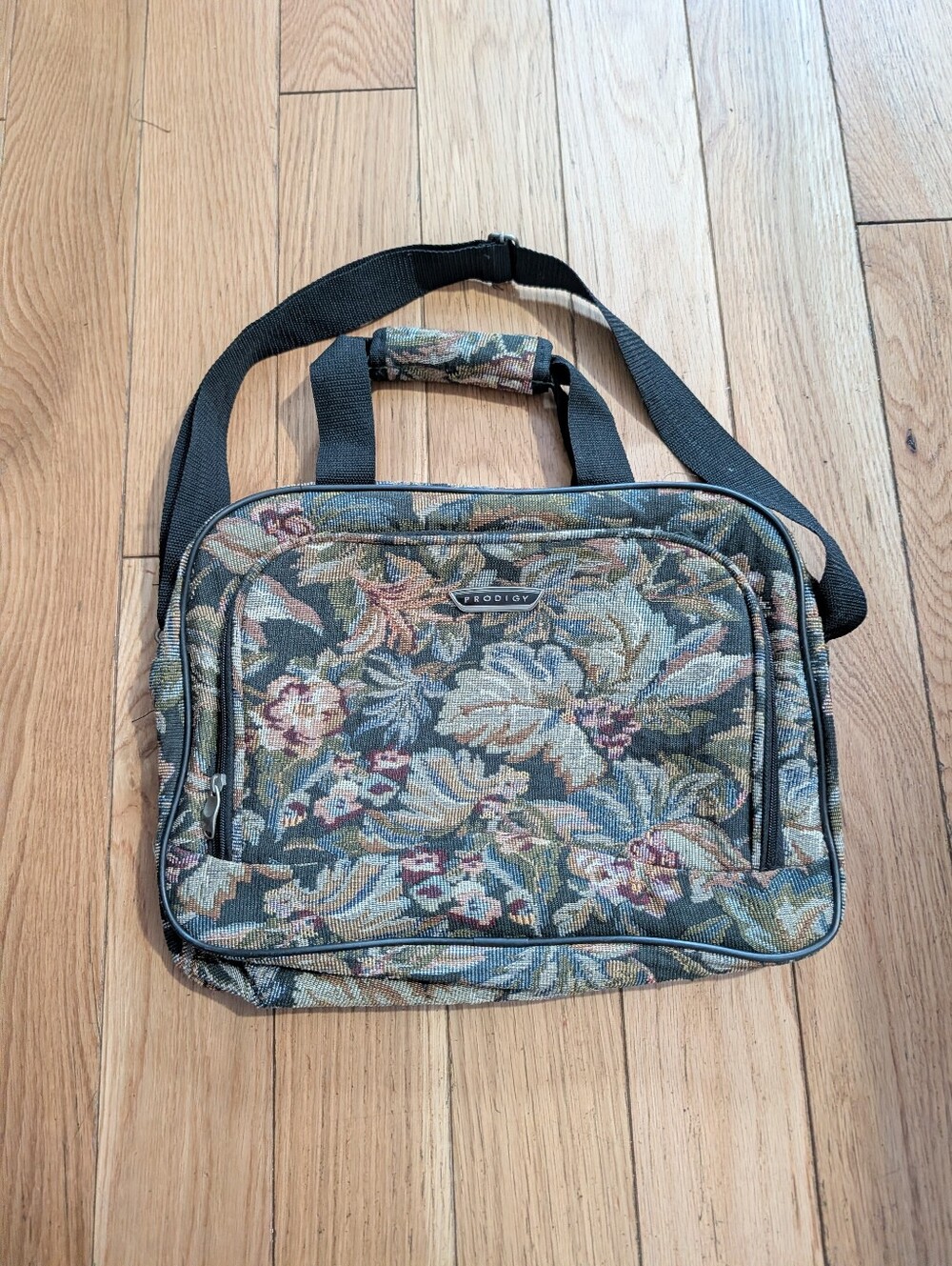 Vintage Prodigy Floral Tapestry Messenger Bag Laptop Bag Travel Bag